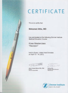 knee replacement master course -dubai